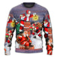 Christmas Having Fun With Santa Gift Art – Sweater - Ugly Christmas Sweater
