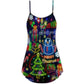 Christmas Bright Neon Lights – Women's Summer Sleeveless V-Neck Camisole Dress