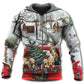 Christmas Dog Coming Home By Truck - Hoodie