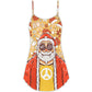 Groovy Santa Holiday – Women's Summer Sleeveless V-Neck Camisole Dress