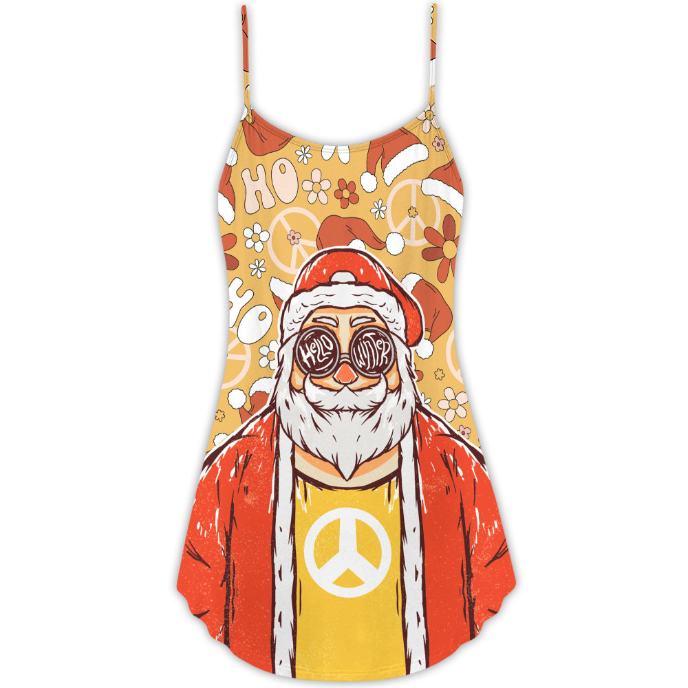 Groovy Santa Holiday – Women's Summer Sleeveless V-Neck Camisole Dress