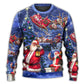 Christmas Santa Chilling Happy Xmas Light – Sweater - Ugly Christmas Sweater