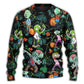 Halloween Tropical Pumpkin Fantasy Art – Sweater - Ugly Christmas Sweater