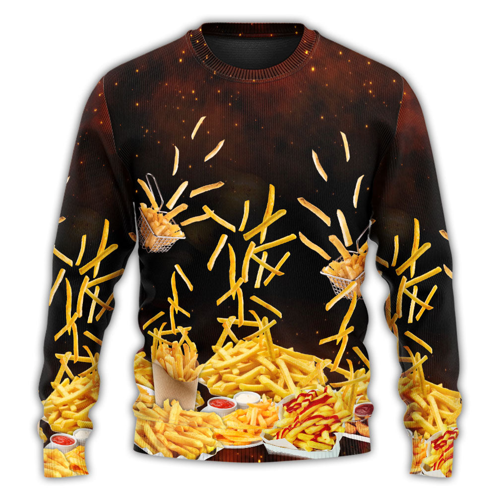 French Fries Fast Food Delicious Art – Sweater - Ugly Christmas Sweater