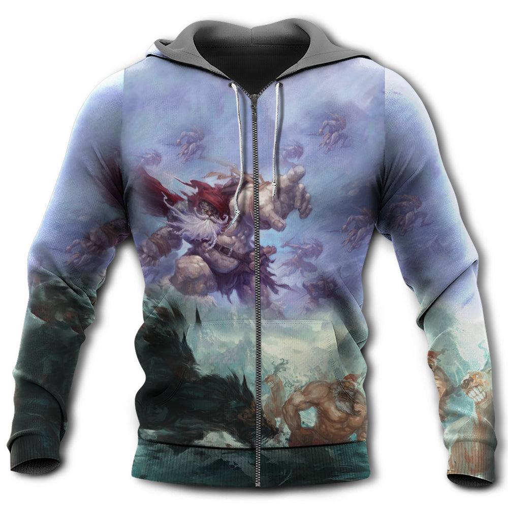 Santa Fantasy Battle Art - 3D Hoodie