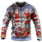 Funny Santa Xmas Coming Art - 3D Hoodie