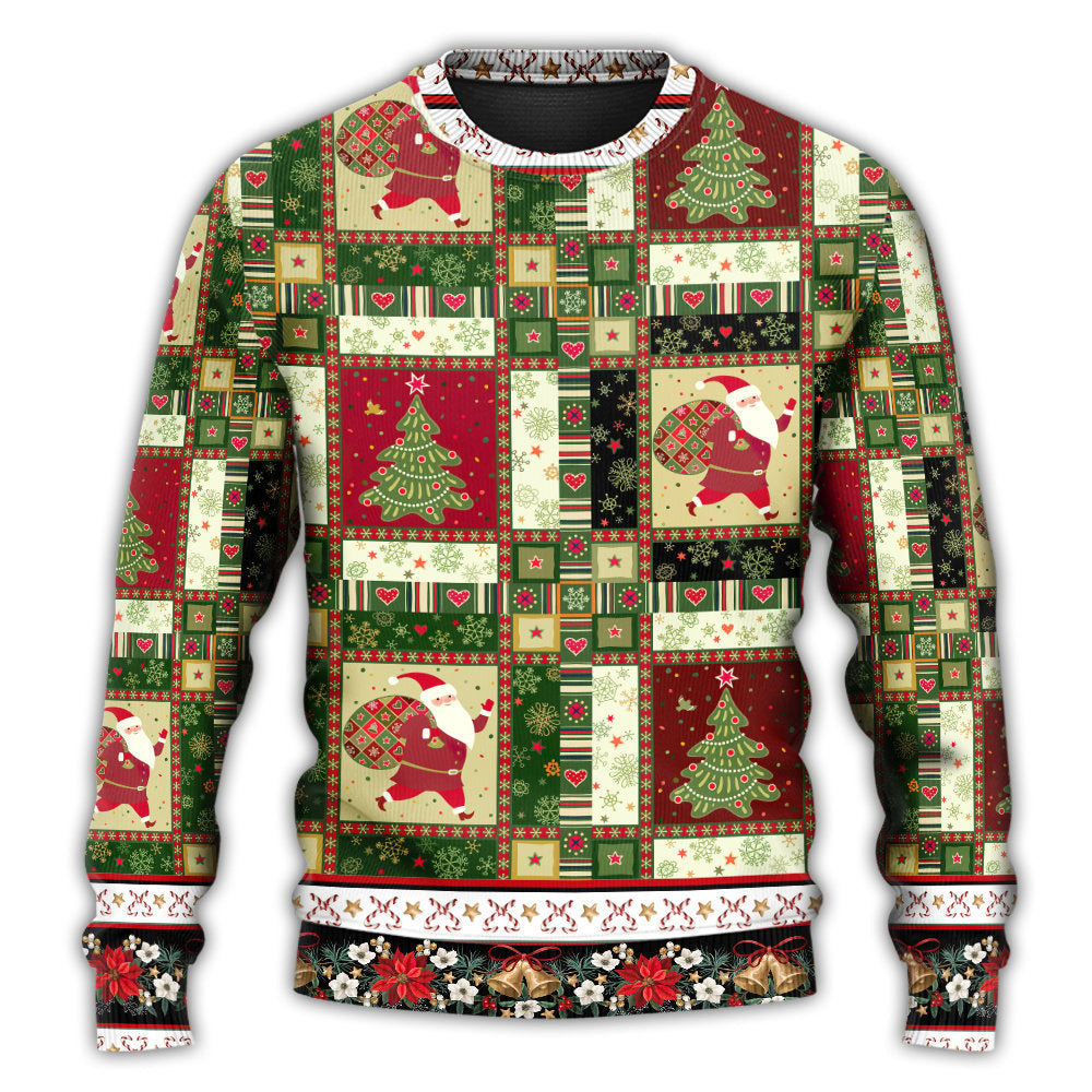 Christmas Santa And Fir Tree Style – Sweater - Ugly Christmas Sweater