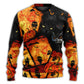 Halloween Owl Pumpkin Night Art – Sweater - Ugly Christmas Sweater