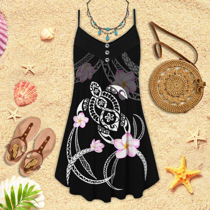 Turtle Beach Soul – Women's Summer Sleeveless V-Neck Camisole Dress