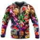 Christmas Funny Holiday Tree Gingerbread Neon Light Art – 3D Hoodie
