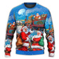 Christmas Santa Train Gift Art Style – Sweater - Ugly Christmas Sweater