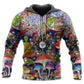 Hippie Mushroom Alien Colorful Art – 3D Hoodie
