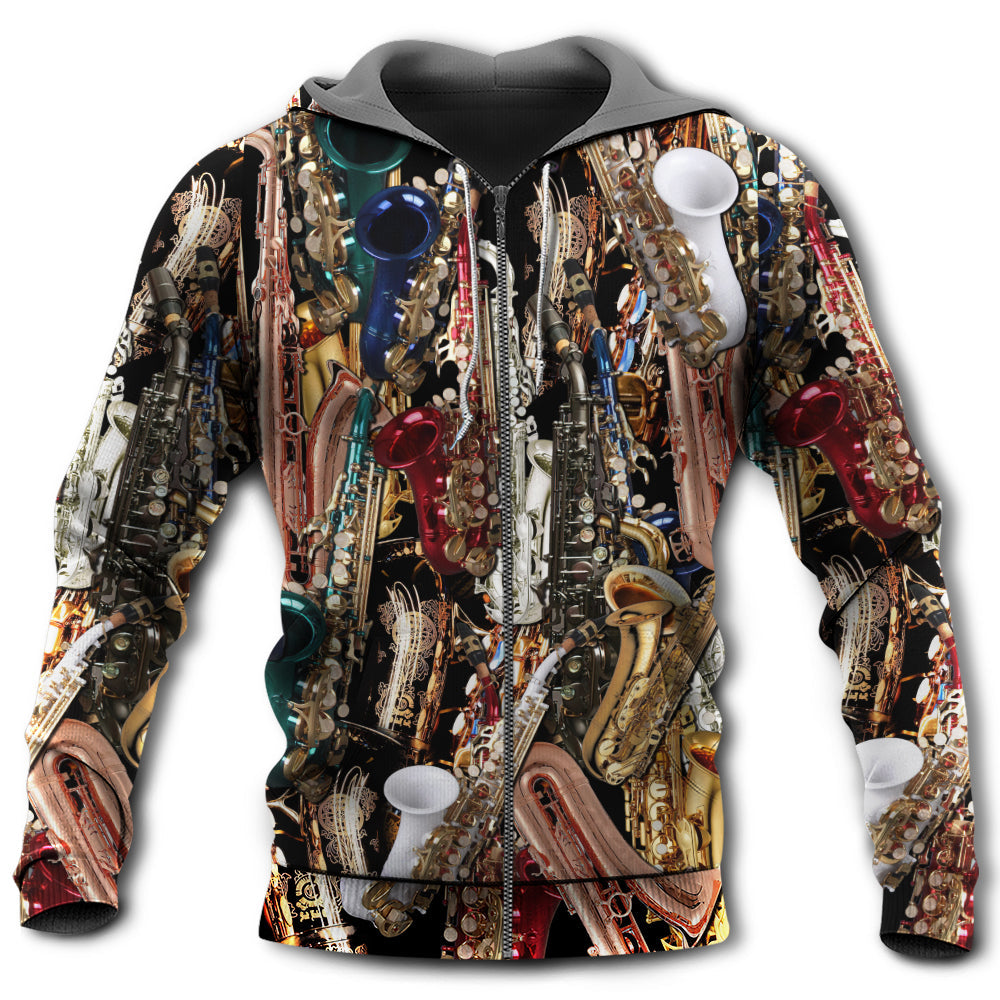Saxophone Is My Therapy Quote - 3D Hoodie