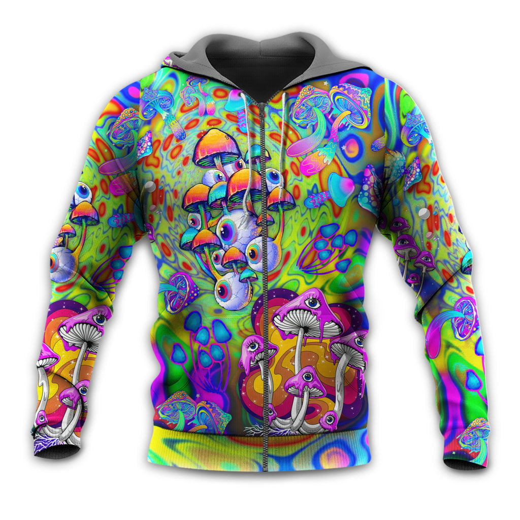 Hippie Mushroom Stay Trippy Style - 3D Hoodie