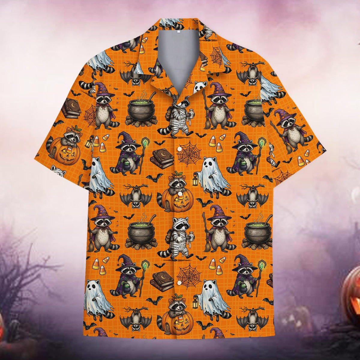 Spooky Halloween Ghost Pumpkin Black Cat Fall – Hawaiian Shirt