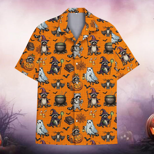Spooky Halloween Ghost Pumpkin Black Cat Fall – Hawaiian Shirt