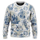 Vintage Sailboat Sea Monster Map Art – Sweater - Ugly Christmas Sweater