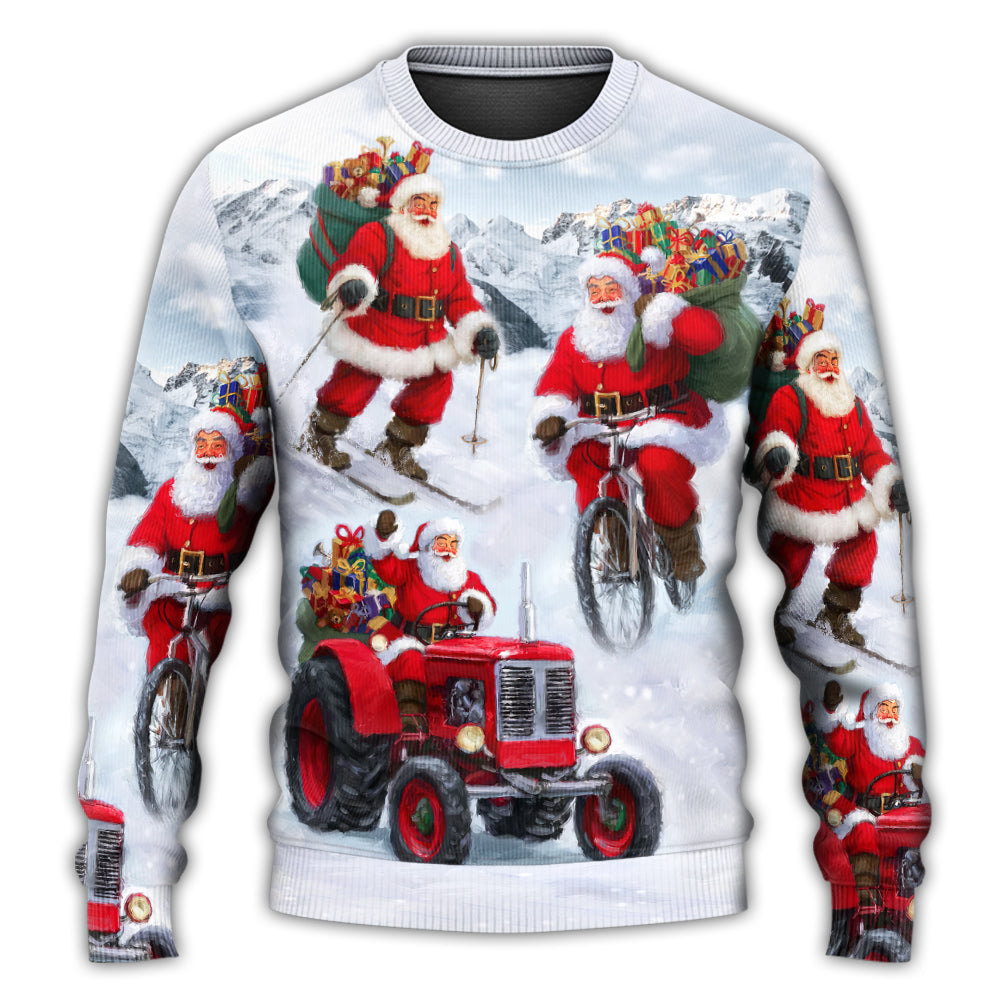 Christmas Fun With Santa Gift Style – Sweater - Ugly Christmas Sweater