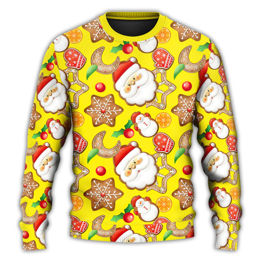 Christmas Santa Snowman Gingerbread Sweets – Sweater - Ugly Christmas Sweater