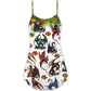 Dragon Merry Christmas Art – Women's Summer Sleeveless V-Neck Camisole Dress