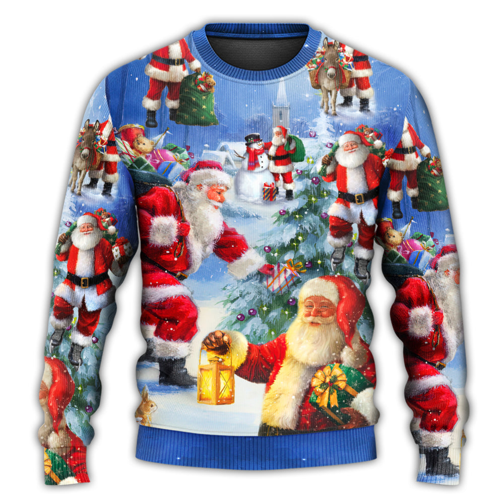 Christmas Santa Is Coming Story Night – Sweater - Ugly Christmas Sweater