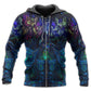 Owl Witch Colorful Dark Art - 3D Hoodie