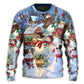 Christmas Snowman Lover Happy Couple – Sweater - Ugly Christmas Sweater