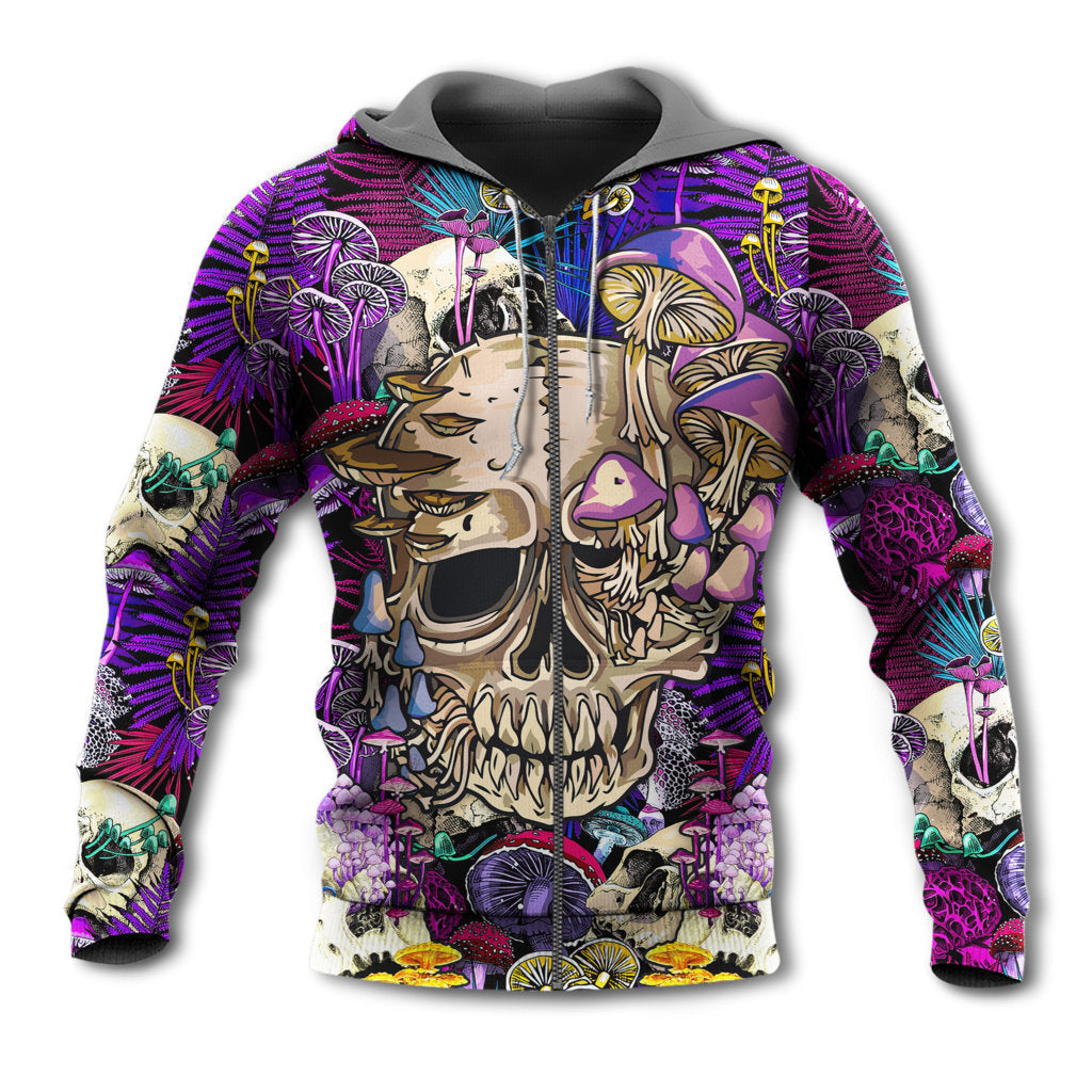Neon Psychedelic Mushroom Art - 3D Hoodie