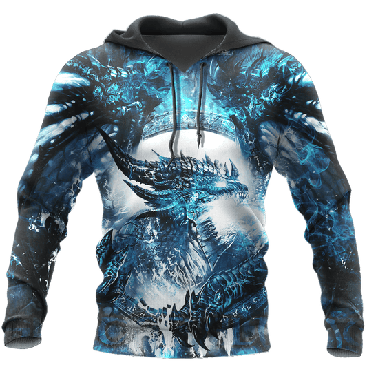Dragon Amazing Blue Art – 3D Hoodie