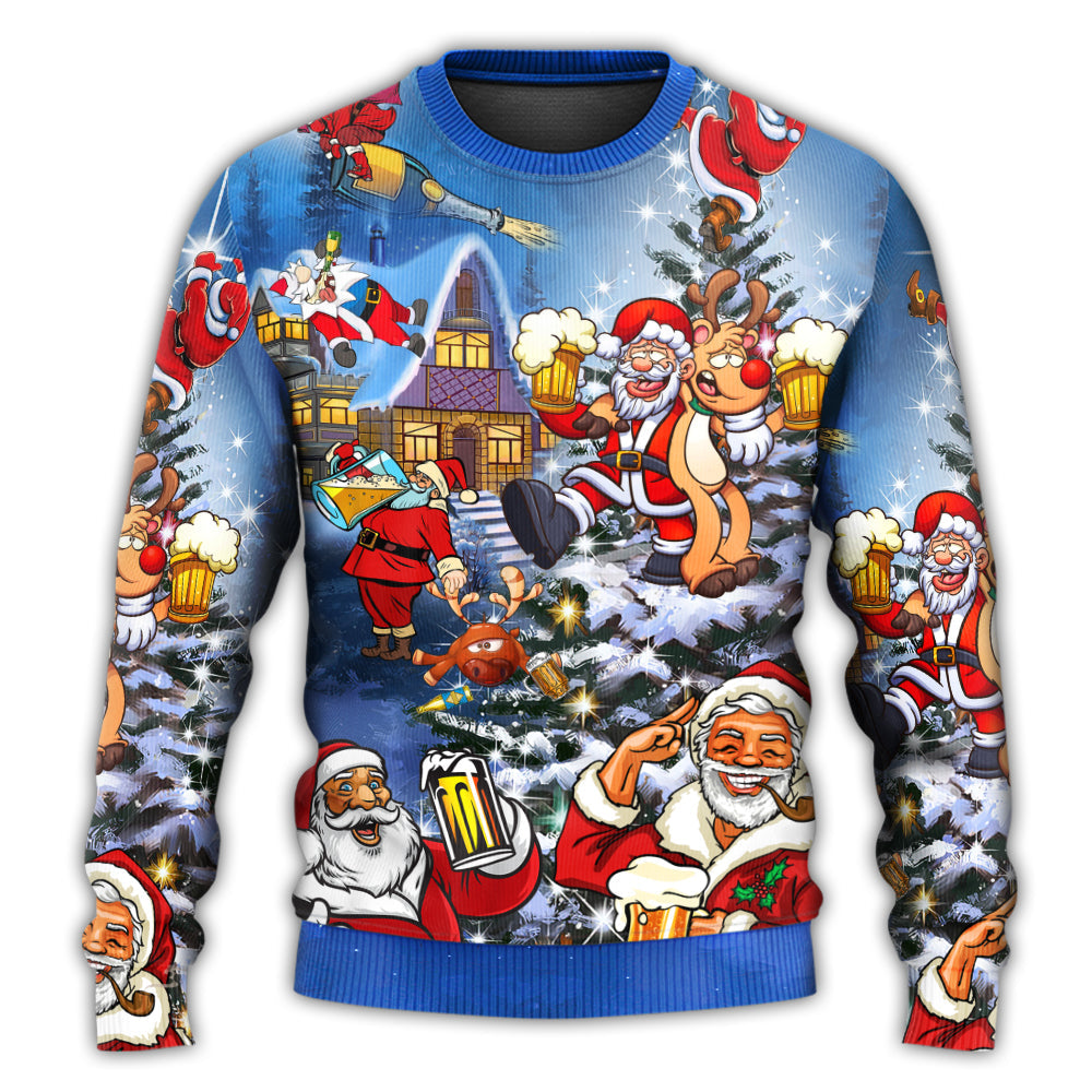Christmas Funny Santa Holiday Cheer – Sweater - Ugly Christmas Sweater
