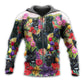 Black Cat Floral Colorful Love - 3D Hoodie