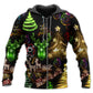 Christmas Neon Tree Snowman Art - 3D Hoodie