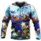 Christmas Reindeer Snowman Glow Art – 3D Hoodie