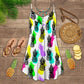 Fruit Pineapple Tropical Vibes Limited 4 – Women's Summer Sleeveless V-Neck Camisole Dress