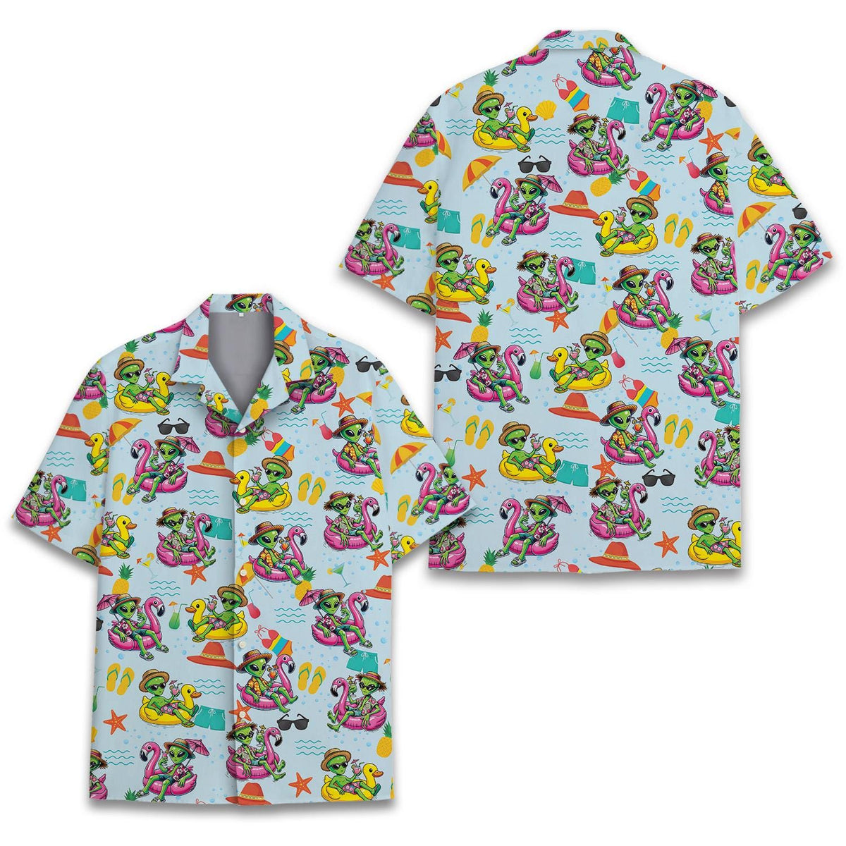 Tropical Surfing Alien Summer Beach Vacation – Hawaiian Shirt
