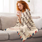 Dear Mom Daughter Love Letter Flannel Blanket For Relaxing At Home And Travel