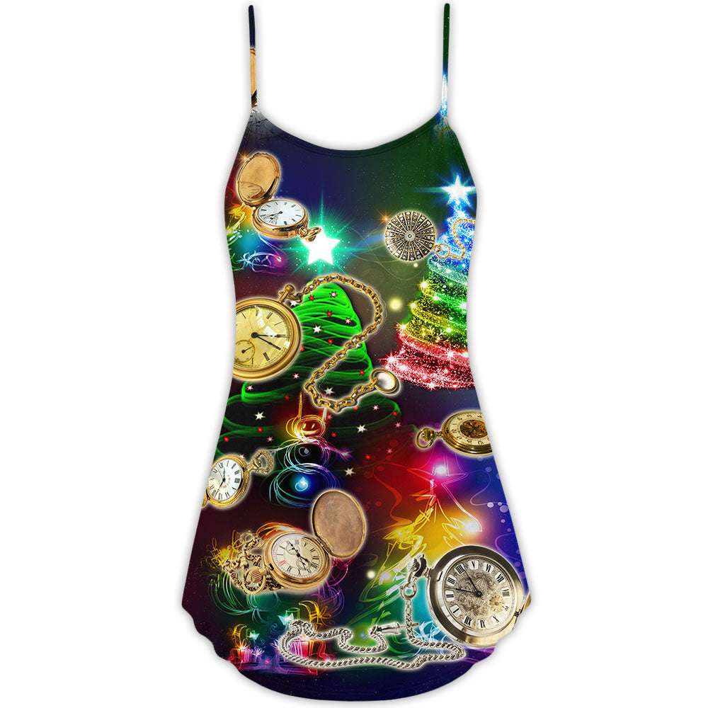 Watch Neon Merry Christmas – Women's Summer Sleeveless V-Neck Camisole Dress