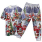 Christmas Merry Xmas Santa Claus Is Coming - Pajamas Short Sleeve - Owls Matrix LTD