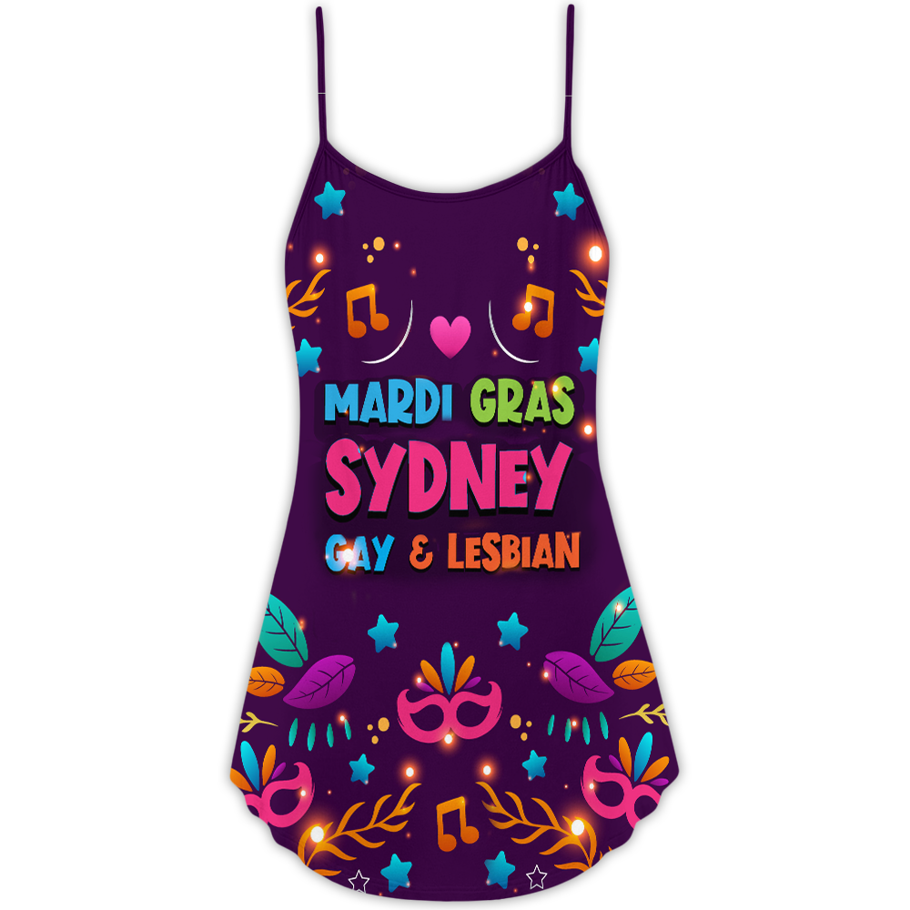 Amazing Pride Festival Style – Women's Summer Sleeveless V-Neck Camisole Dress