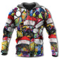 Christmas Dog Colorful Art With Love - Hoodie