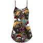Christmas Honey Bee Dice Holiday Vibe – Women's Summer Sleeveless V-Neck Camisole Dress