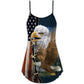 Eagle Wildlife Faith – Women's Summer Sleeveless V-Neck Camisole Dress