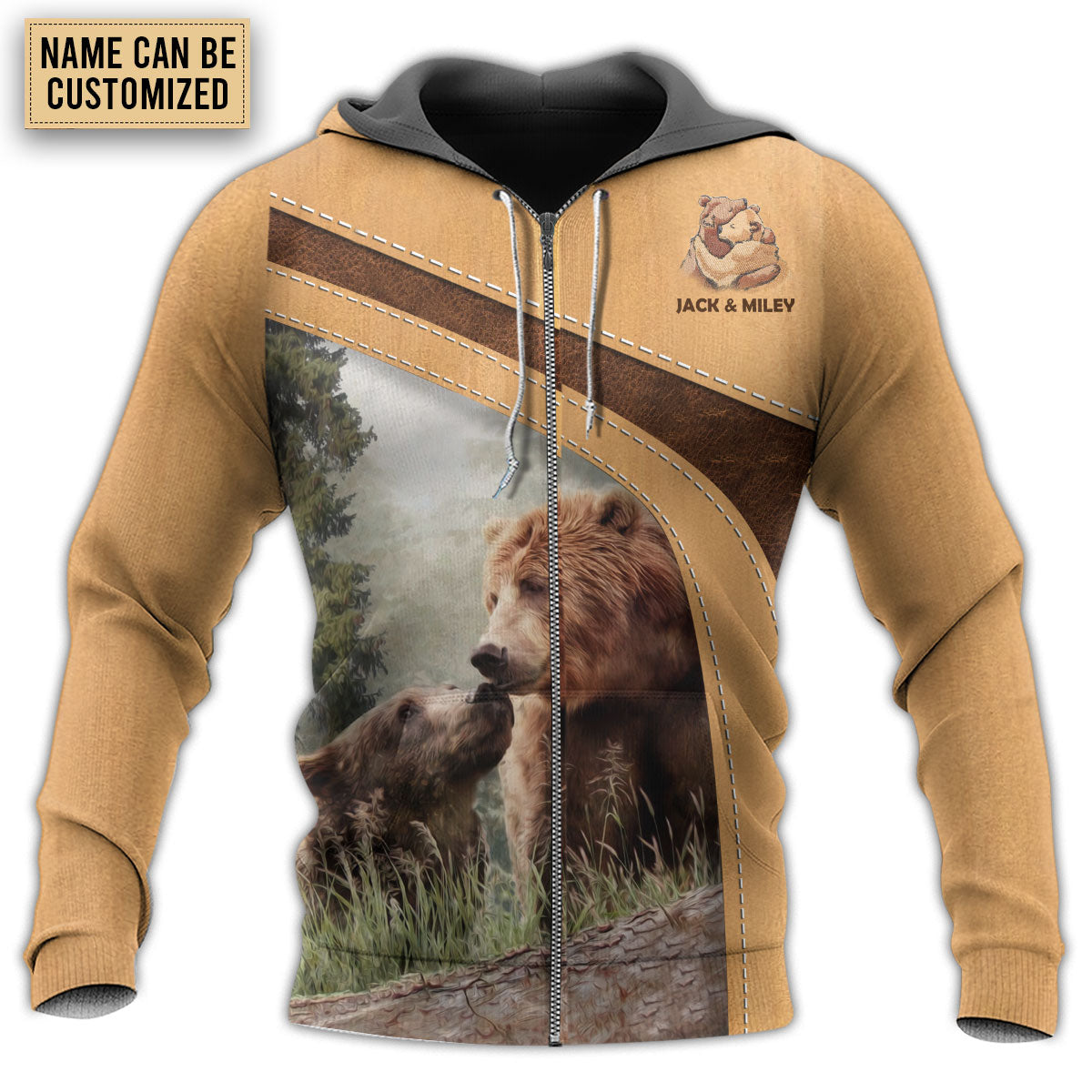 Old Bear And Honey Personalized - 3D Hoodie