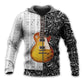 Bass Guitar Musician Black White Style - 3D Hoodie