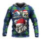 Christmas Skull Santa Hat Snow Style - 3D Hoodie
