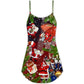 Christmas Football Santa Fan – Women's Summer Sleeveless V-Neck Camisole Dress