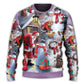 Christmas Santa Building Snowman Gift – Sweater - Ugly Christmas Sweater