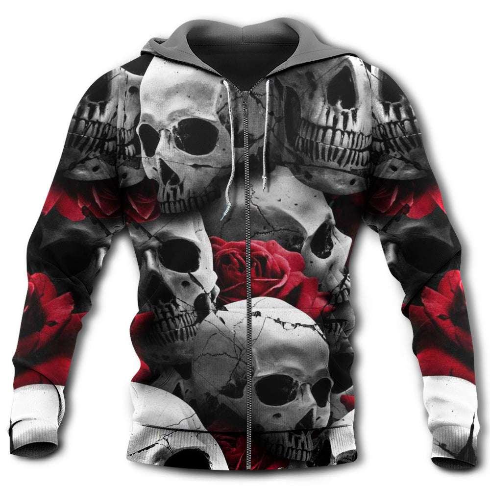 Skull Death Love Rose Art – 3D Hoodie