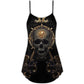Golden Skull Stay True – Women's Summer Sleeveless V-Neck Camisole Dress