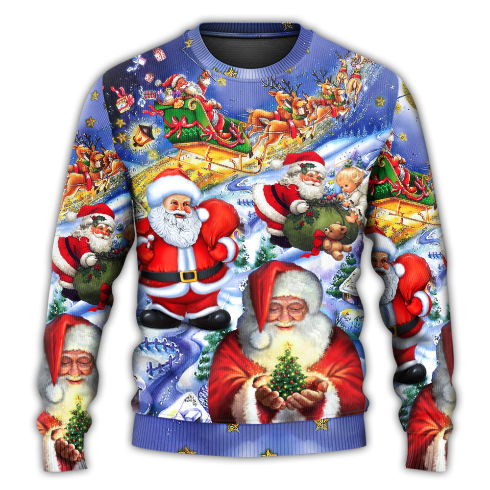 Christmas Funny Santa Happy Xmas Is Coming – Sweater - Ugly Christmas Sweater